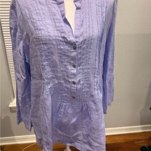 Lilly Pulitzer Light Purple Button-Up Blouse sz XL